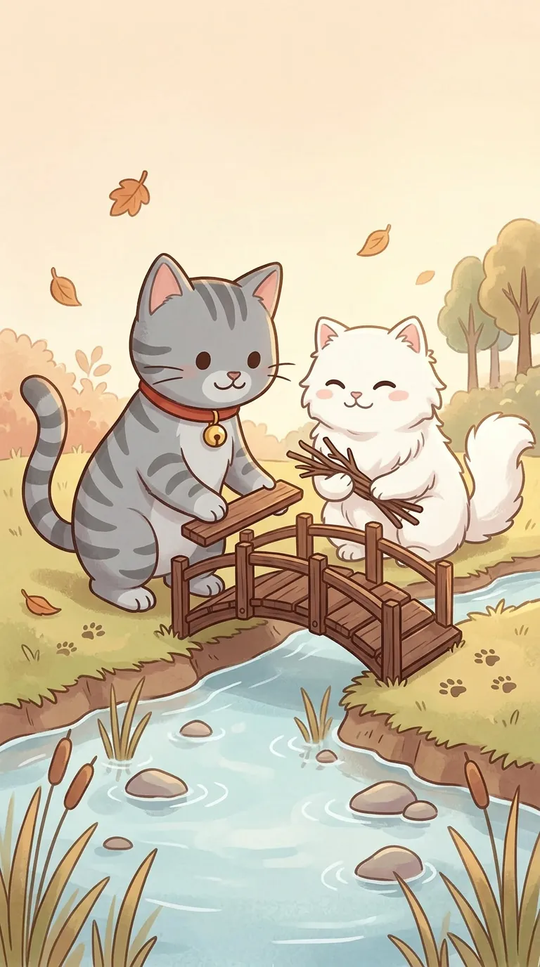 造橋主題療癒貓圖