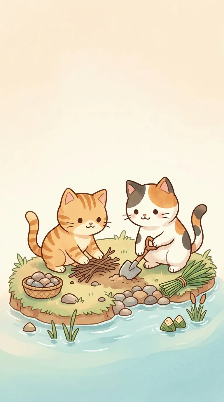 築堤主題療癒貓圖