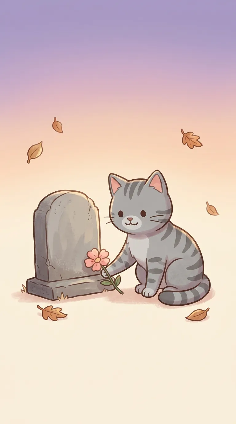 安葬主題療癒貓圖