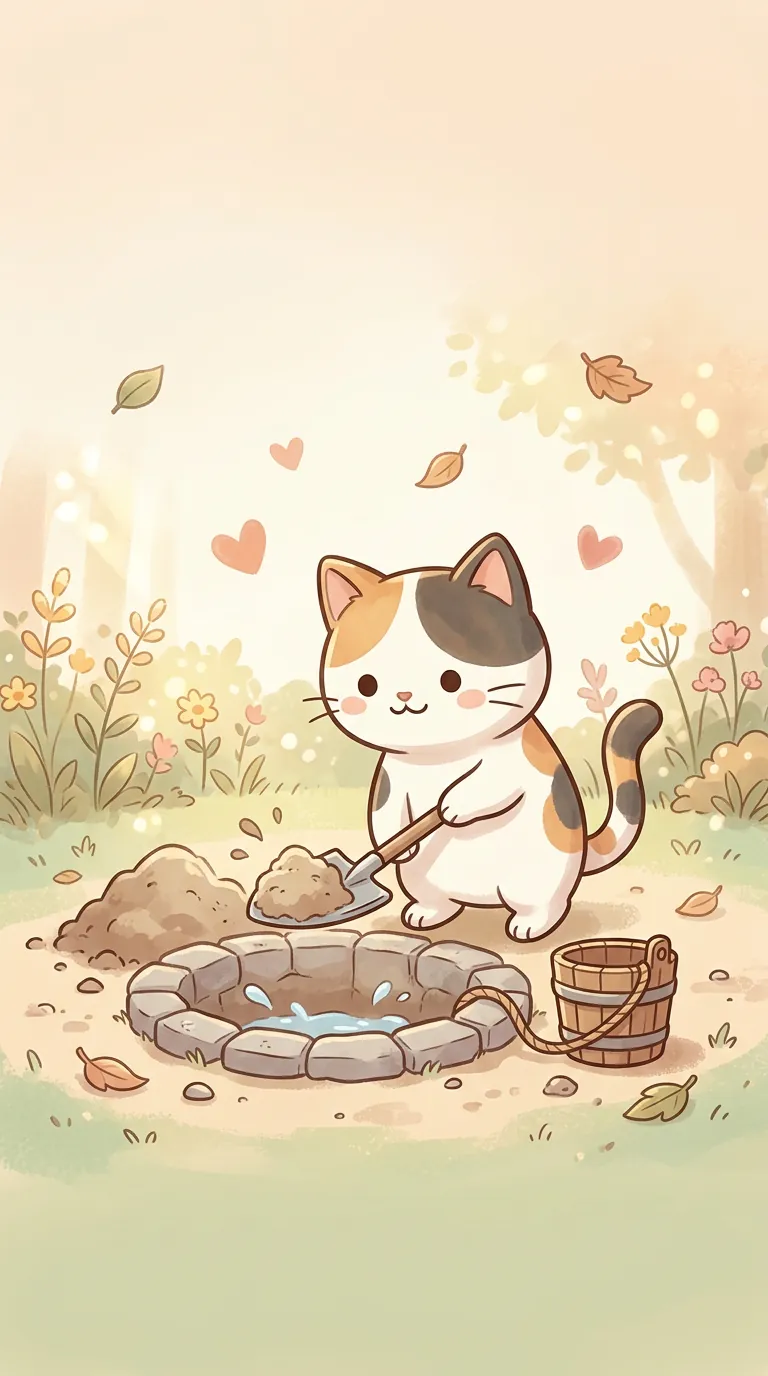 掘井主題療癒貓圖