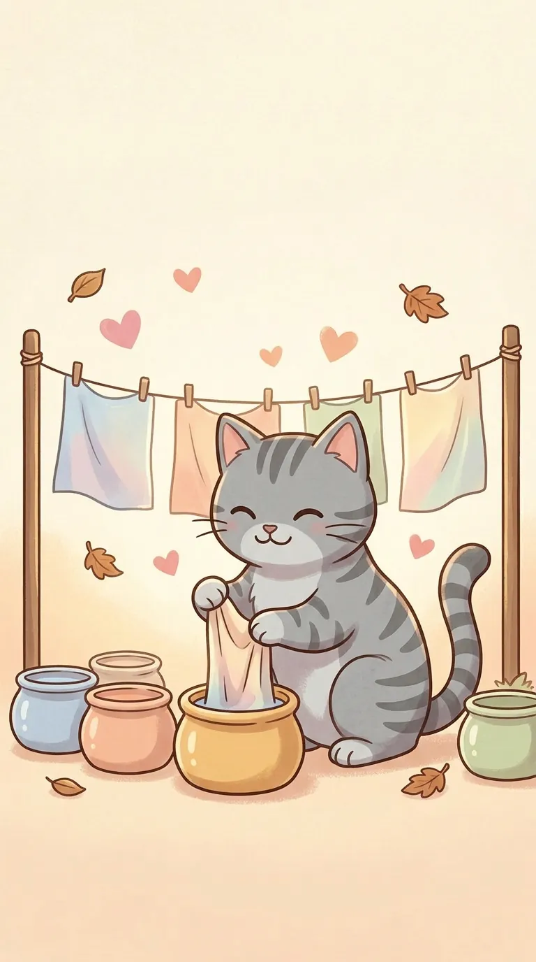 作染主題療癒貓圖