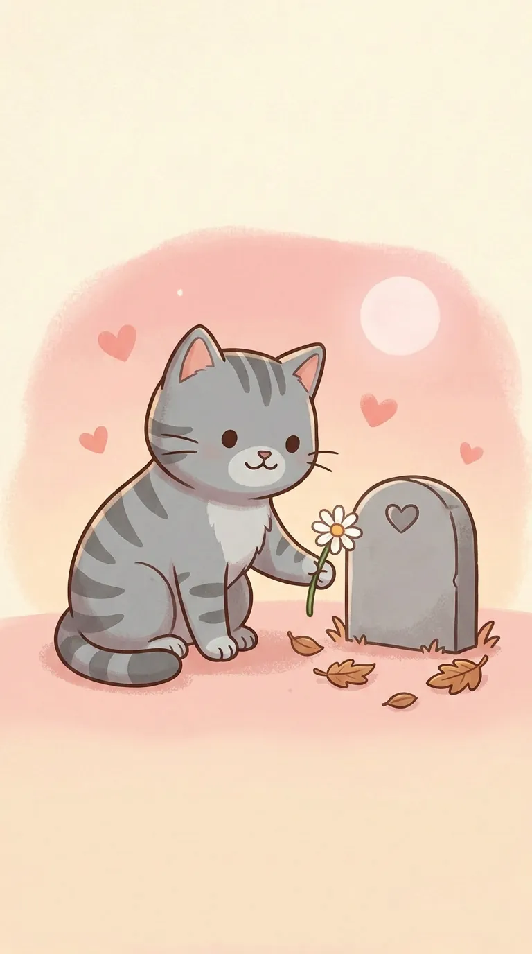 立碑主題療癒貓圖