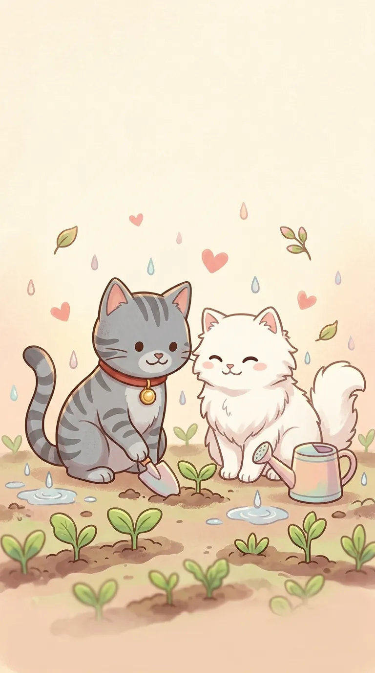 穀雨春茶主題療癒貓圖