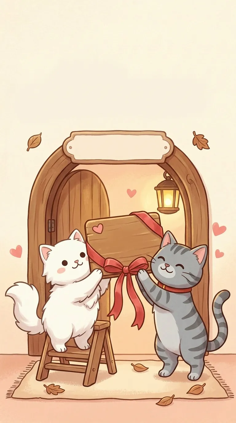 掛匾主題療癒貓圖
