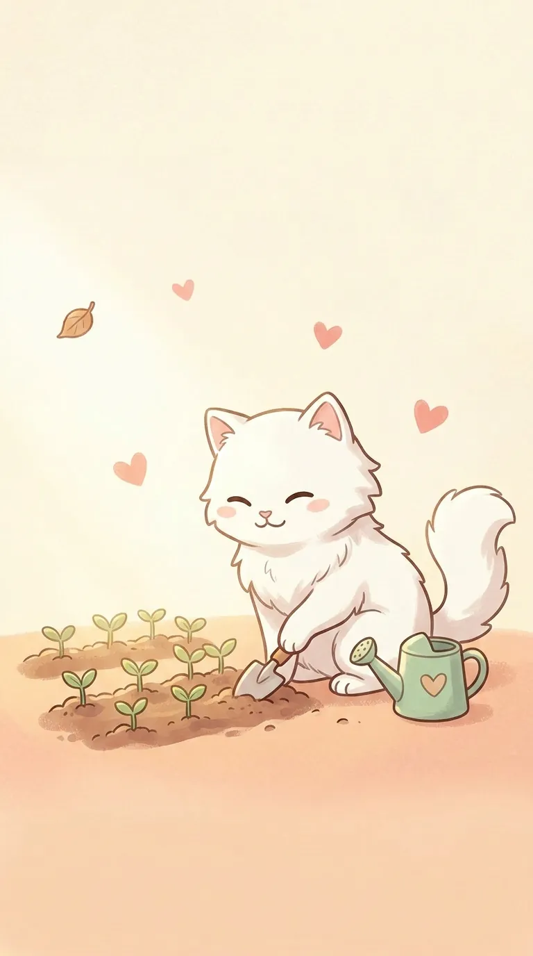 栽種主題療癒貓圖