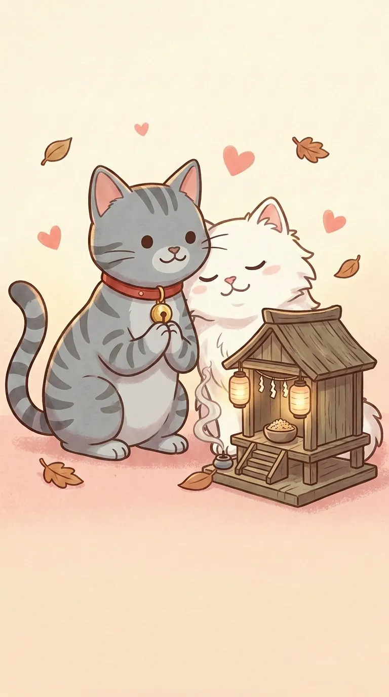 祈福主題療癒貓圖