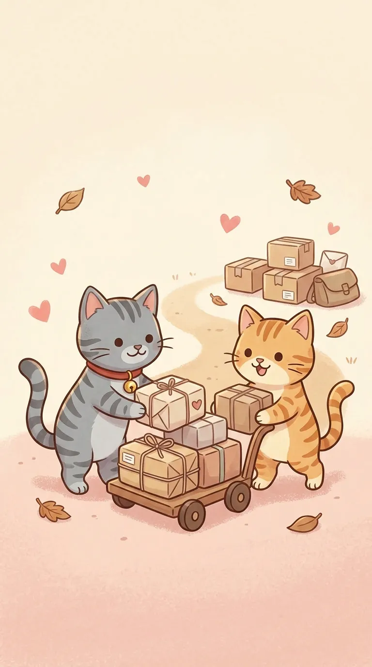 出貨財主題療癒貓圖