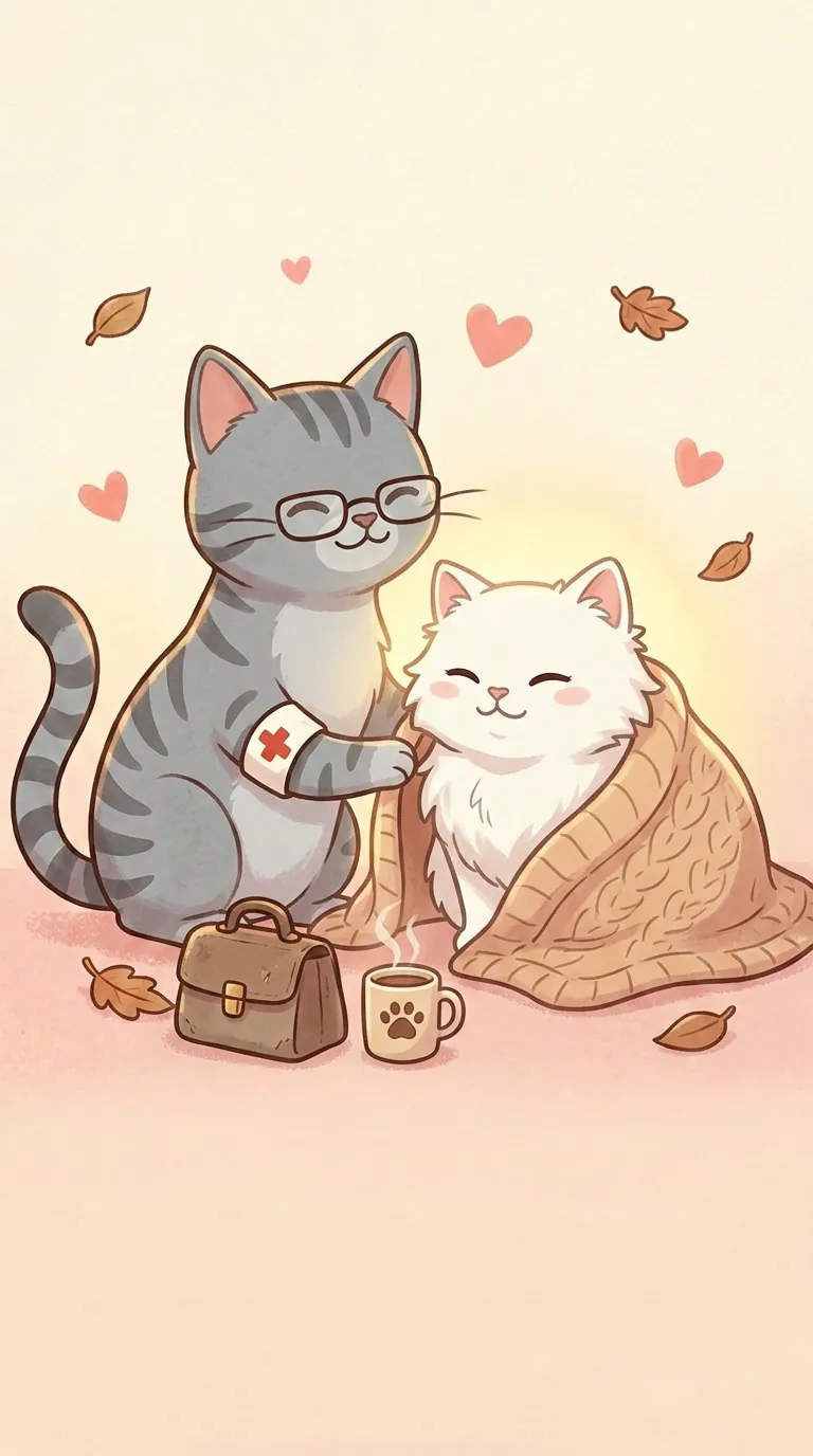 治病主題療癒貓圖