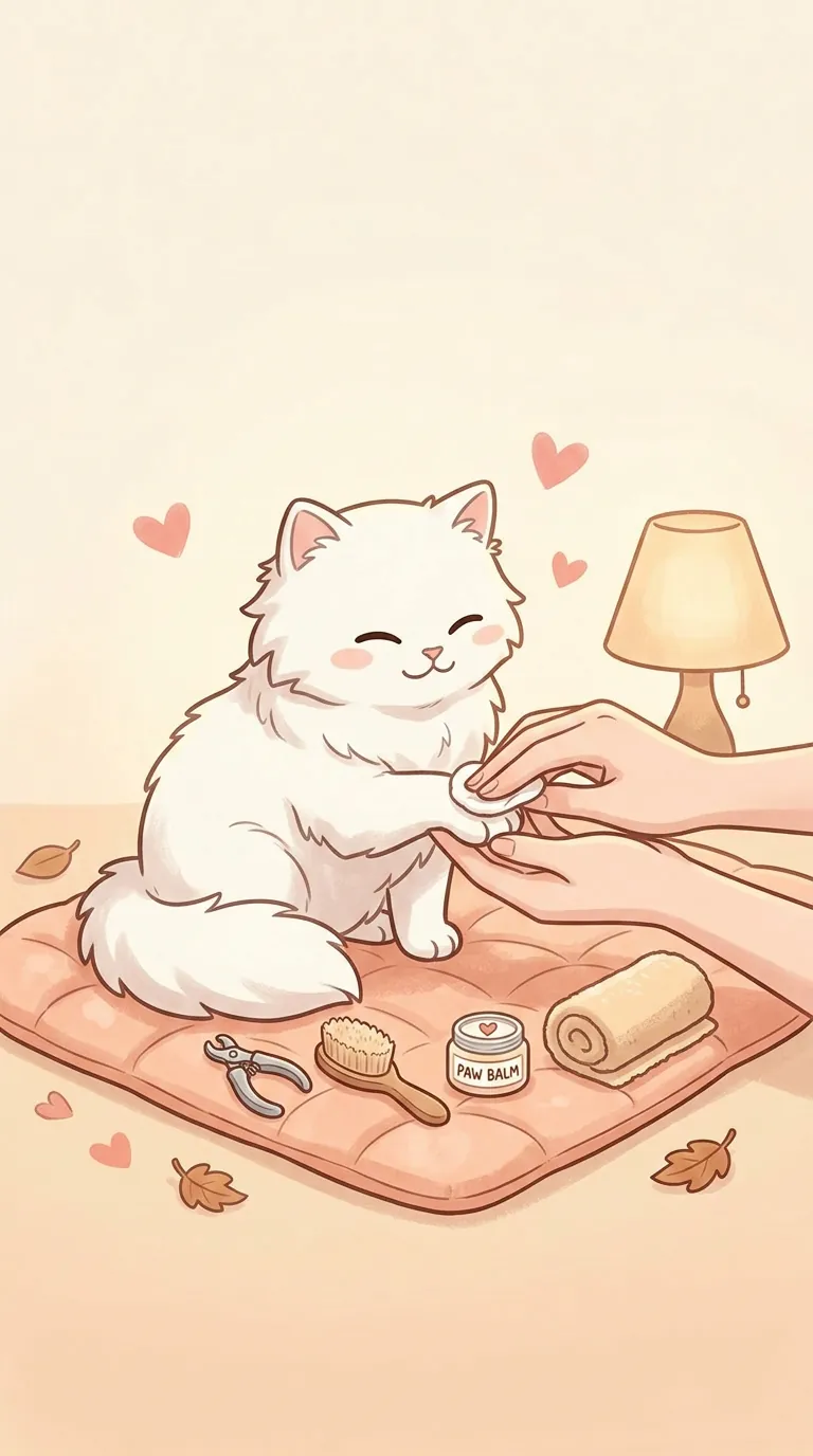 整手足甲主題療癒貓圖