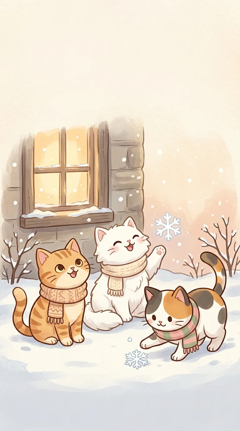 小雪窩暖主題療癒貓圖